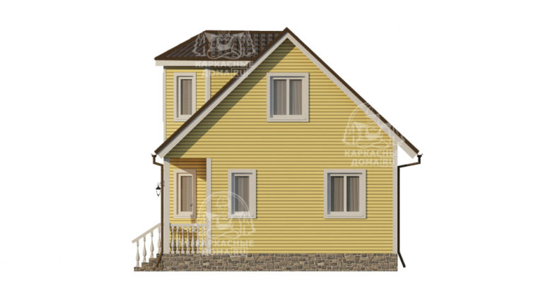 каркасный дом 7x6 СПб