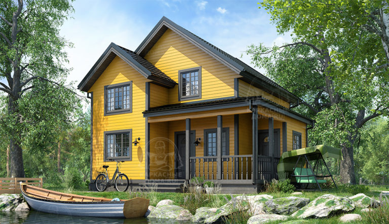 каркасный дом 8,5x8 СПб