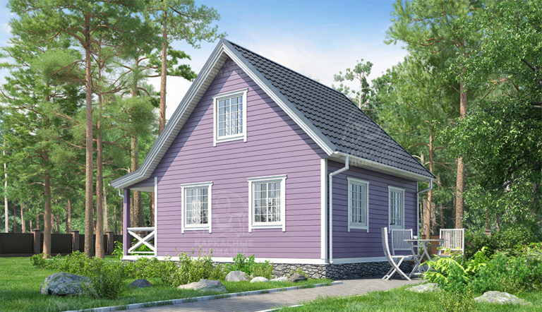 каркасный дом 7,5x6 проект Апатит