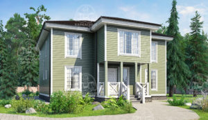 каркасный дом 15,5x11 СПб