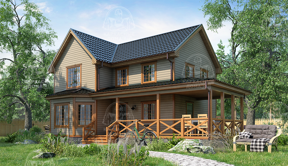 Проект каркасного дома ру Каркасный дом 10х8 проект, цены, фото