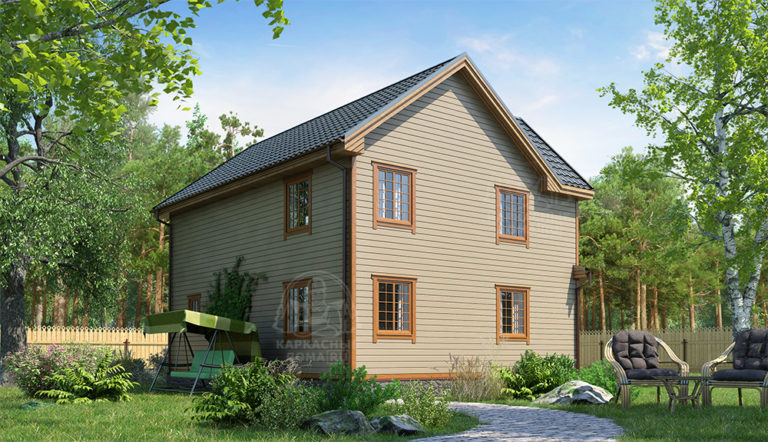 проект каркасного дома Аквамарин СПб