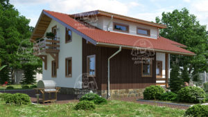 каркасный дом 11,5x9,9 СПб