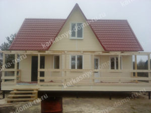 строительство каркасного дома 7x8
