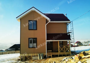 каркасный дом 8x8 в Санкт-Петербурге