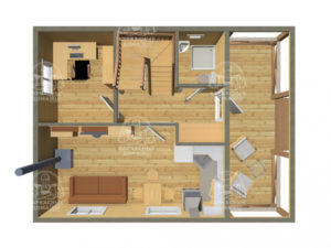 каркасный дом Адулярий 8x6 СПб