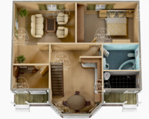 каркасный дом 10,2x9,2 Шерл СПб