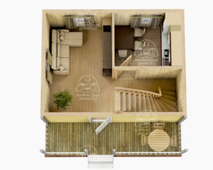 каркасный дом 6x6 Хризоберилл СПб