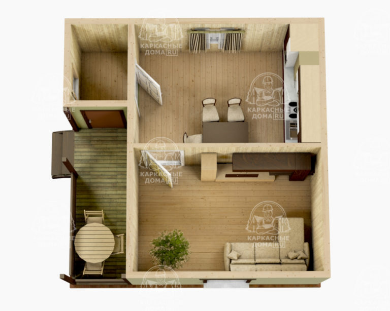 каркасный дом 6x6 Аметрин СПб