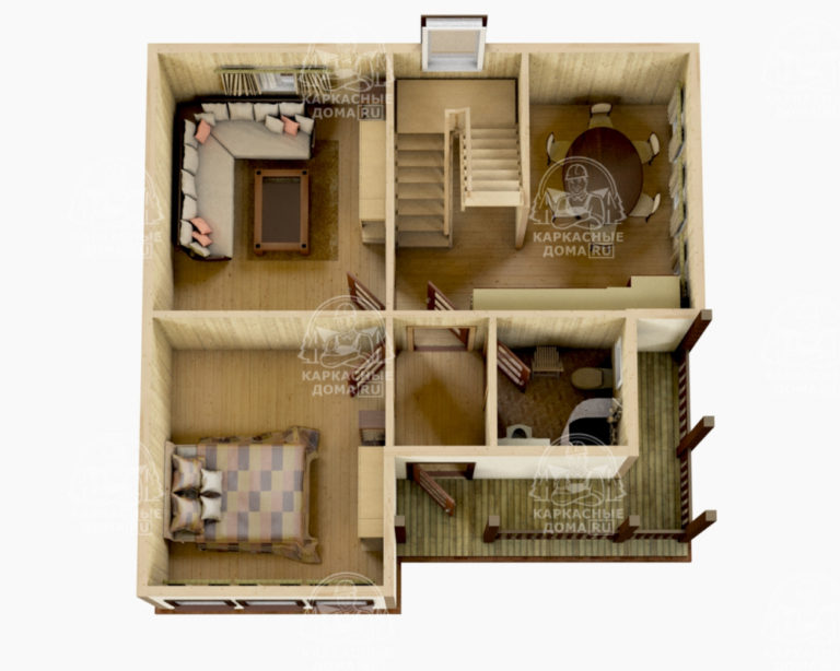 каркасный дом 8x8 Гелиодор СПб