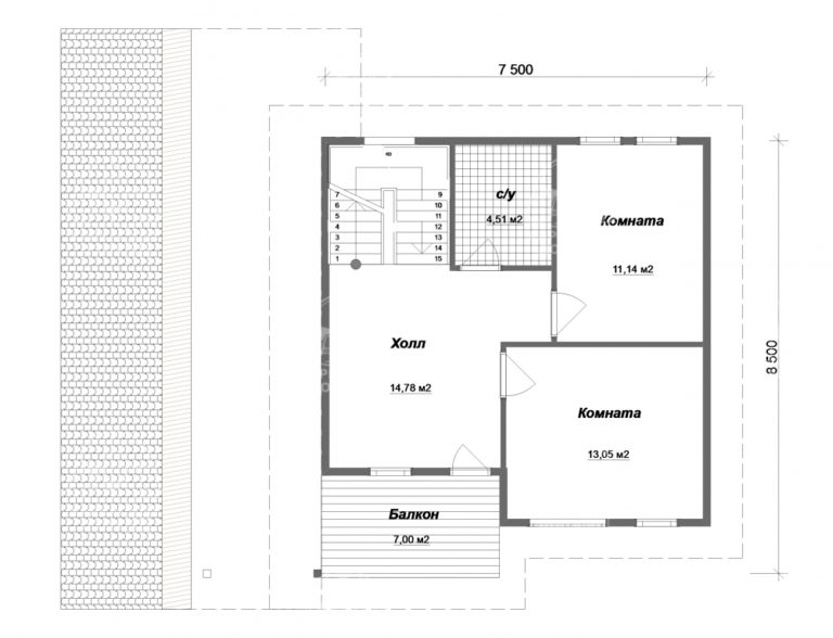 каркасный дом 12x10 Эльбаит планировка