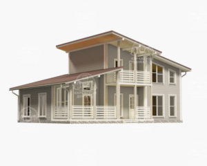 проект каркасного дома Эльбаит 12x10 СПб