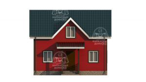 каркасный дом 7,5x8 СПб