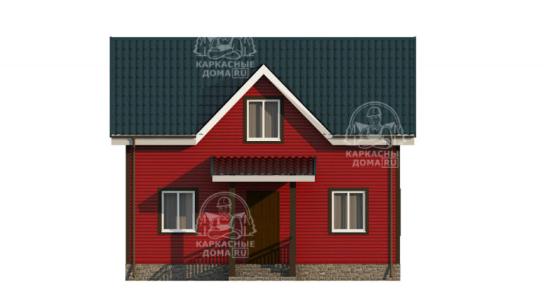 каркасный дом 7,5x8 СПб