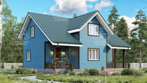 Каркасный дом 10,5×7,5 проект «Гиацинт»