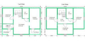 каркасный дом 10,5x7,5 планировка