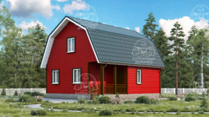 Каркасный дом 8×7,5 проект Жадеит