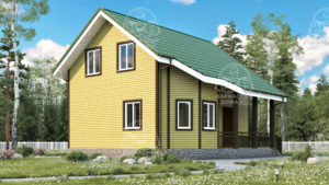 Каркасный дом 7,5x8 Обсидиан