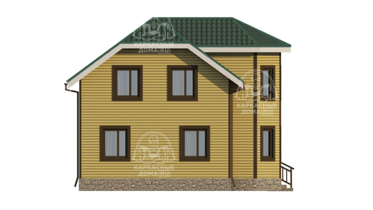 каркасный дом Турмалин 9x8 под ключ