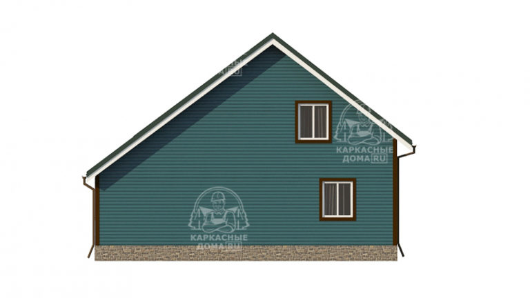 каркасный дом 9,5x8 под ключ