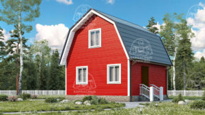 Каркасный дом 6×6 проект Лабрадор