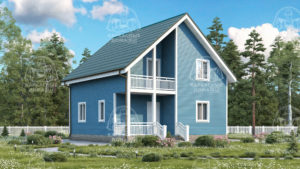 Каркасный дом 8x8 Родолит