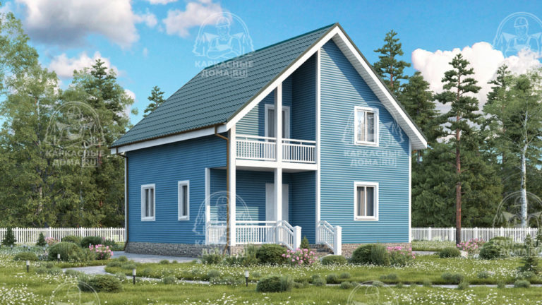 Каркасный дом 8x8 Родолит