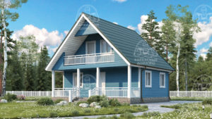 Каркасный дом 7,5x8 Цитрин