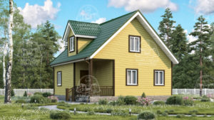 Каркасный дом 8×8 проект «Чароит»