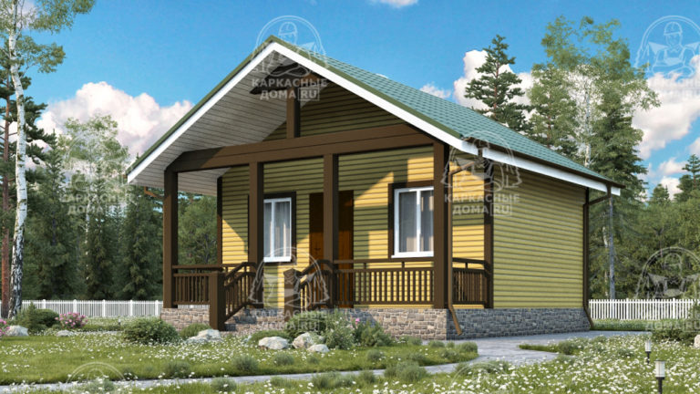 Каркасный дом 6x6 Гроссуляр