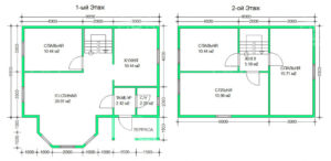 планировка каркасного дома 9x8 Сардоникс