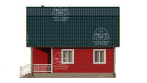 каркасный дом Галмей 8x6 под ключ