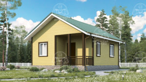 Каркасный дом 7,5x6 Везувиан