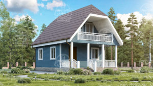 Каркасный дом 8x6 Стеатит