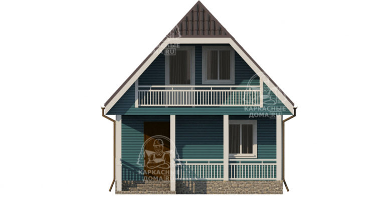 каркасный дом 8x6 Стеатит СПб