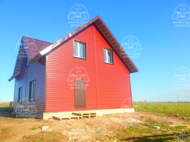 строительство каркасного дома 7,5x8