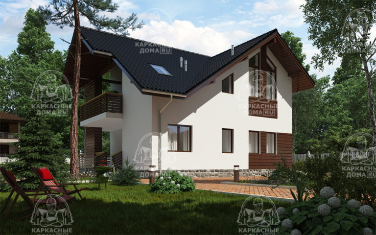 каркасный дом 12,9x10,4 СПб