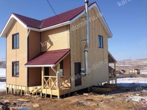 каркасный дом 8x8 строительство