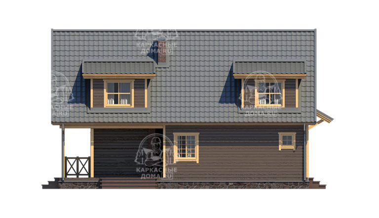 строительство каркасного дома 12x8