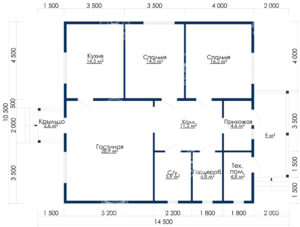планировка каркасного дома Яшма