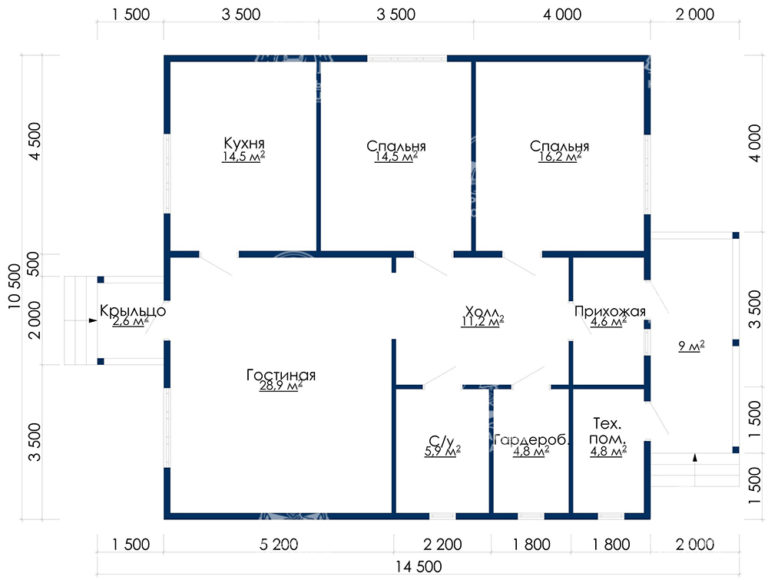 планировка каркасного дома Яшма
