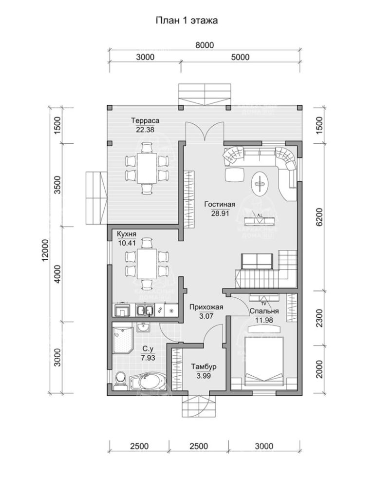 планировка каркасного дома Топаз