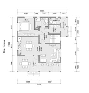 планировка каркасного дома Лазурит