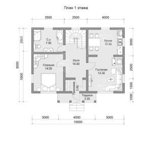 планировка каркасного дома Оникс