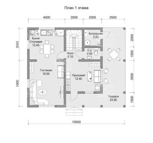 планировка каркасного дома Рубин