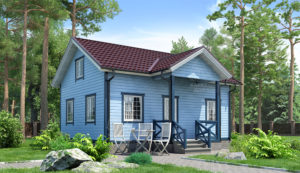 Каркасный дом 8×7,5 проект «Бирюза»