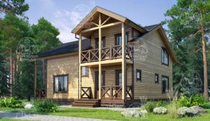 проект каркасного дома Лазурит СПб