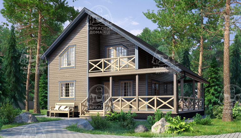 каркасный дом 10,5x8,5 СПб