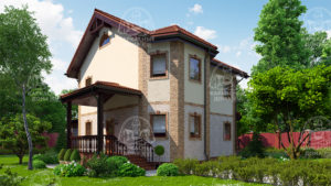 каркасный дом 13x10,7 СПб