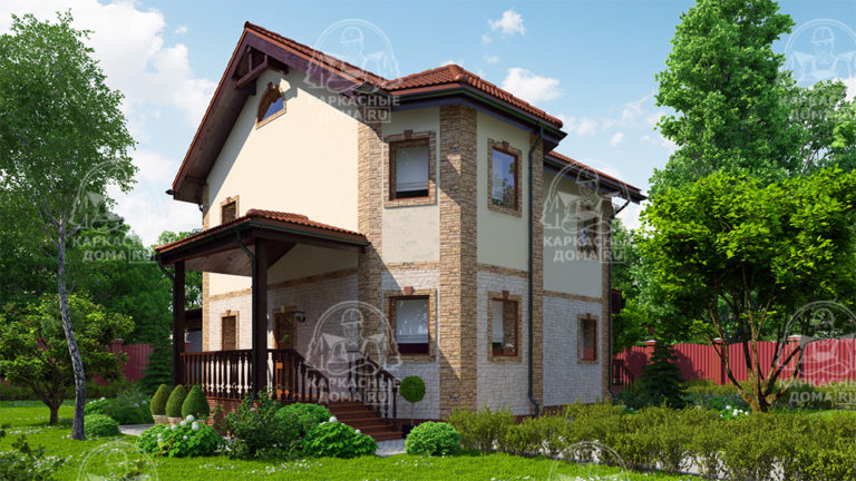 каркасный дом 13x10,7 СПб